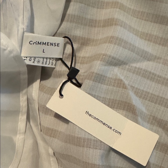 Commense Stripe Halter Maxi Dress NWT Size Large Halter Double Lined - Picture 3 of 3